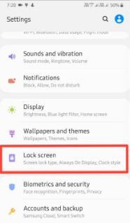 Cómo agregar o quitar widgets faciales en la pantalla de bloqueo de Samsung A50