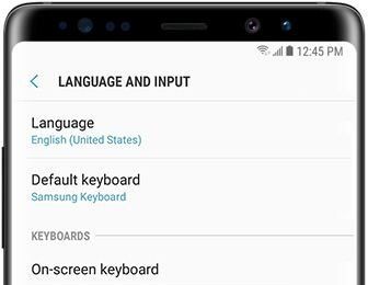 Cómo cambiar el idioma del teclado en Galaxy Note 8
