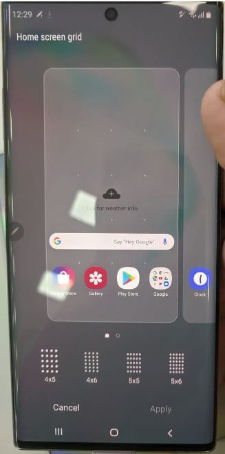 Cómo cambiar el tamaño del icono en Samsung Galaxy Note 10 Plus, Note 10