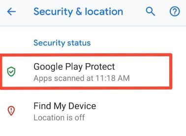 Cómo deshabilitar Google Play Protect en OnePlus 6