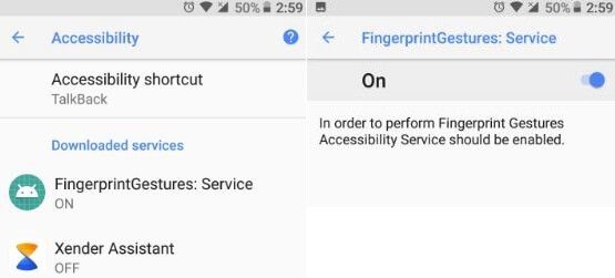 Cómo habilitar los gestos de huellas dactilares en Android Oreo 8.0
