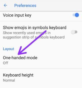 Cómo habilitar o deshabilitar el modo de una mano en los teclados Gboard Android