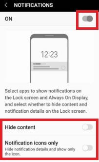 Cómo ocultar las notificaciones de la pantalla de bloqueo Galaxy S8