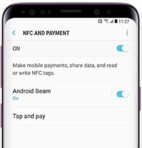 Cómo usar NFC para transferir archivos Galaxy S9 y Galaxy S9 plus
