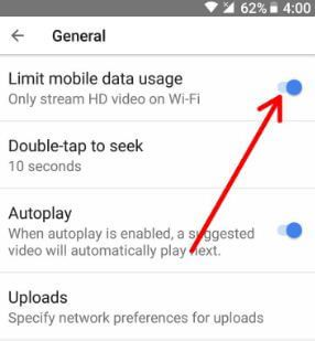 Cómo administrar la configuración de la aplicación de YouTube en Android