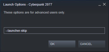 Cyberpunk 2077 Cómo omitir el lanzador
